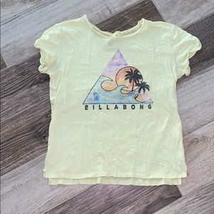 Billabong ladies yellow tee size small